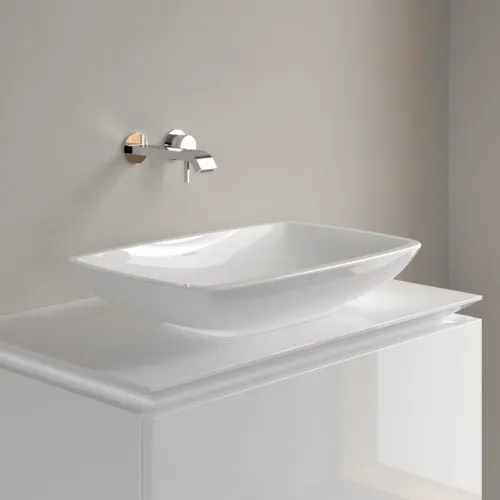 Bild von VILLEROY BOCH Loop & Friends Aufsatzwaschbecken, 585 x 380 x 110 mm, Weiß Alpin, ohne Überlauf #51540101