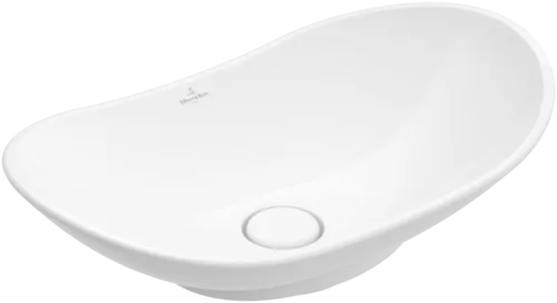 Obrázek VILLEROY BOCH Umyvadlo na desku My Nature, 610 x 360 x 150 mm, White Alpine CeramicPlus, bez přepadu #411060R1
