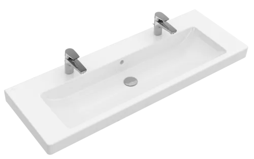 Picture of VILLEROY BOCH Subway 2.0 Vanity washbasin, 1300 x 470 x 160 mm, White Alpin CeramicPlus, with overflow #7176D2R1