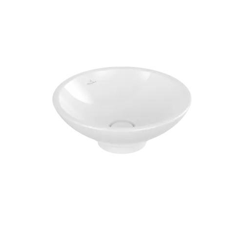 Picture of VILLEROY BOCH Loop & Friends Surface-mounted washbasin, 430 x 430 x 120 mm, White Alpin CeramicPlus, with overflow #514400R1