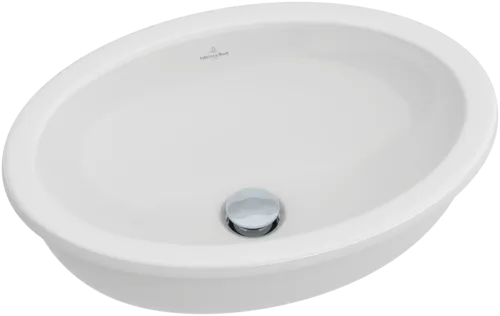 Picture of VILLEROY BOCH Loop & Friends Built-in washbasin, 570 x 410 x 215 mm, White Alpin CeramicPlus, with overflow, unground #615520R1