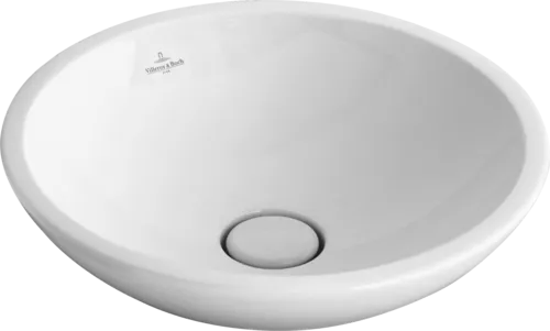 Picture of VILLEROY BOCH Loop & Friends Surface-mounted washbasin, 430 x 430 x 120 mm, White Alpin, with overflow #51440001