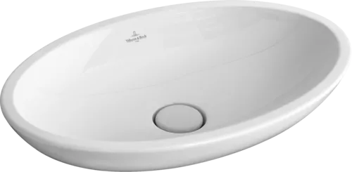 Picture of VILLEROY BOCH Loop & Friends Surface-mounted washbasin, 585 x 380 x 110 mm, White Alpin, with overflow #51510001