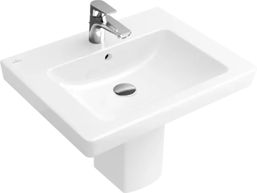 Picture of VILLEROY BOCH Subway 2.0 Washbasin, 600 x 470 x 155 mm, White Alpin CeramicPlus, with overflow #711360R1