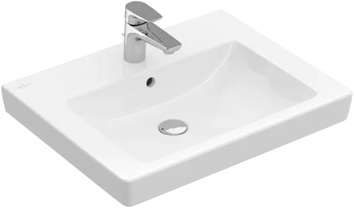 Bild von VILLEROY BOCH Subway 2.0 Waschbecken, 600 x 470 x 155 mm, Weiß Alpin CeramicPlus, mit Überlauf #711360R1