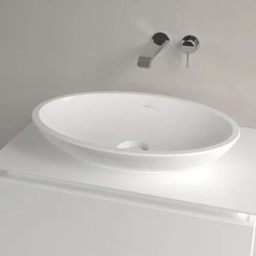 Bild von VILLEROY BOCH Loop & Friends Aufsatzwaschbecken, 630 x 430 x 120 mm, Weiß Alpin, mit Überlauf #51511001
