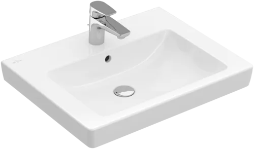 Picture of VILLEROY BOCH Subway 2.0 Washbasin, 600 x 470 x 155 mm, White Alpin CeramicPlus, with overflow #7113F0R1