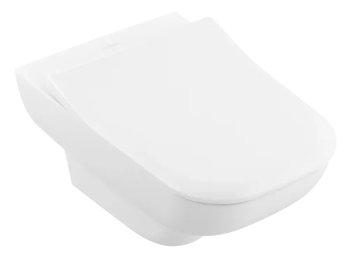 Picture of VILLEROY BOCH Joyce Toilet seat and cover SlimSeat, with automatic lowering mechanism (SoftClosing), with removable seat (QuickRelease), White Alpin #9M62S101