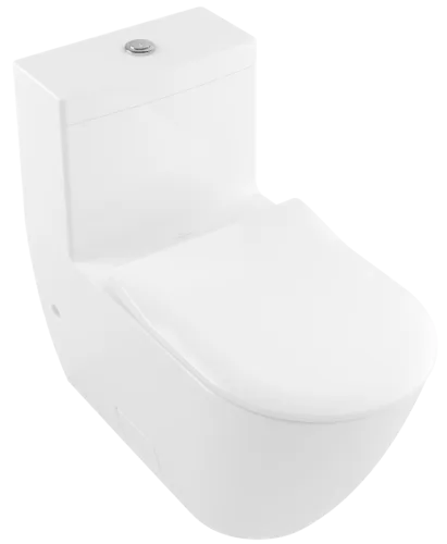 εικόνα του VILLEROY BOCH Subway 2.0 Toilet seat and cover SlimSeat, with automatic lowering mechanism (SoftClosing), with removable seat (QuickRelease), White Alpin #9M78S101