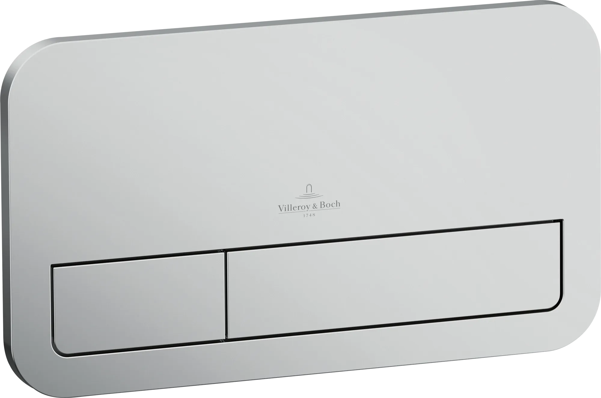 VILLEROY BOCH ViConnect Installationssysteme WC-Betätigungsplatte 200S, 2-Mengen-Spülung, Chrom Edelmatt #92249069
