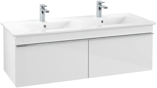 Зображення з  VILLEROY BOCH Venticello Vanity unit, 2 pull-out compartments, 1253 x 420 x 502 mm, Glossy White / Glossy White #A93901DH