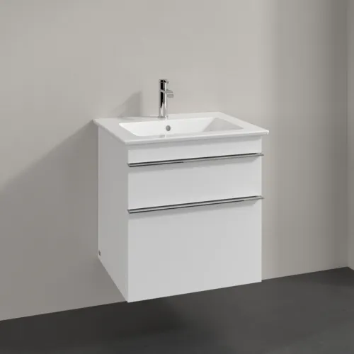 Bild von VILLEROY BOCH Venticello Waschbeckenunterschrank, 2 Auszüge, 553 x 590 x 502 mm, Glossy White / Glossy White #A92301DH