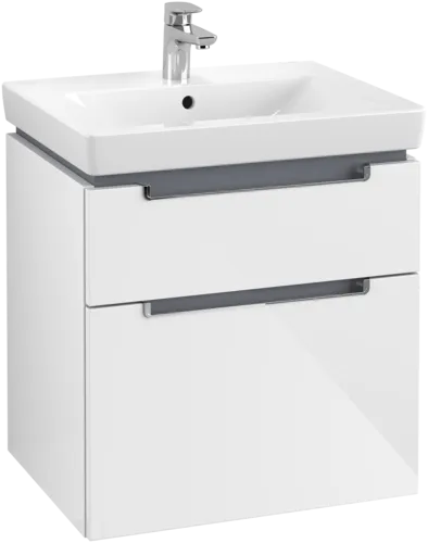 Picture of VILLEROY BOCH Subway 2.0 Vanity unit, 2 pull-out compartments, 587 x 590 x 454 mm, Glossy White #A90910DH