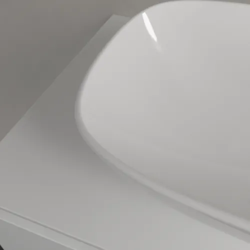 Bild von VILLEROY BOCH Loop & Friends Aufsatzwaschbecken, 560 x 380 x 120 mm, Weiß Alpin CeramicPlus, mit Überlauf 4A4900R1