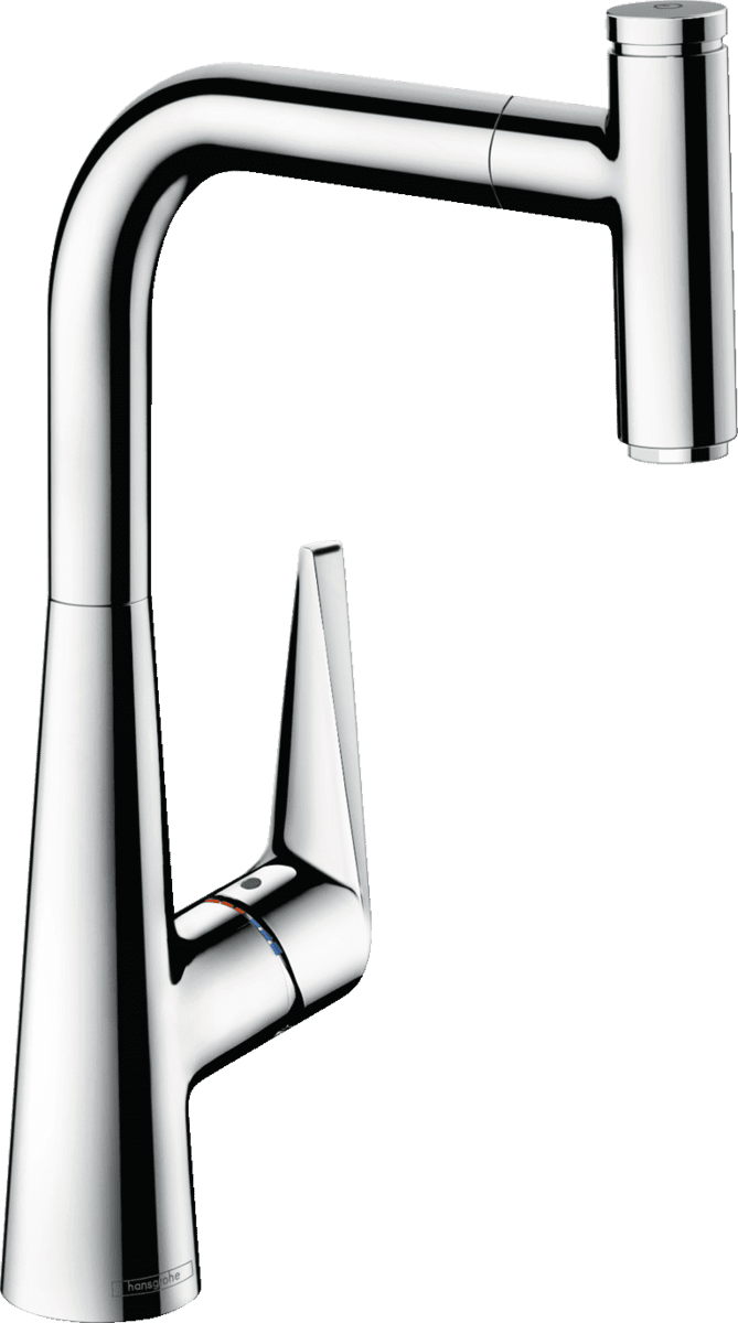 Зображення з  HANSGROHE Talis Select M51 Single lever kitchen mixer 300, pull-out spout, 1jet, sBox #73853000 - Chrome