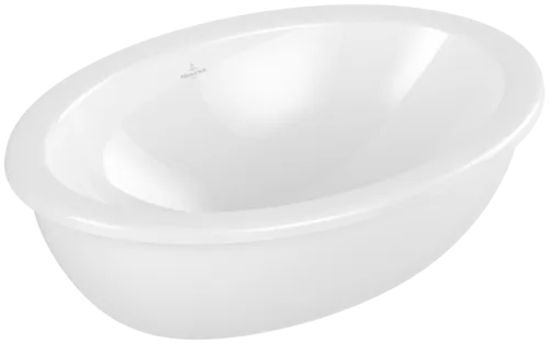 Зображення з  VILLEROY BOCH Loop & Friends Undercounter washbasin, 560 x 380 x 220 mm, White Alpin, with overflow #4A550001
