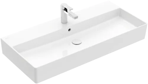 Picture of VILLEROY BOCH Memento 2.0 Washbasins, 1000 x 470 x 135 mm, White Alpin, with overflow, ground 4A221G01