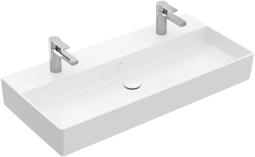 Picture of VILLEROY BOCH Memento 2.0 Washbasins, 1000 x 470 x 135 mm, White Alpin, without overflow, ground 4A221K01