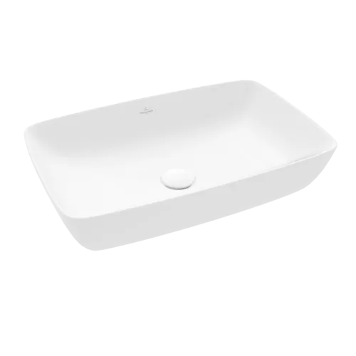 Picture of VILLEROY BOCH Artis Surface-mounted washbasin, 580 x 385 x 130 mm, Stone White CeramicPlus, without overflow 417258RW