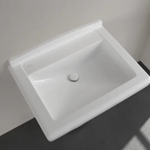 Bild von VILLEROY BOCH Hommage Waschbecken, 750 x 580 x 200 mm, Weiß Alpin CeramicPlus, mit Überlauf #7101A1R1