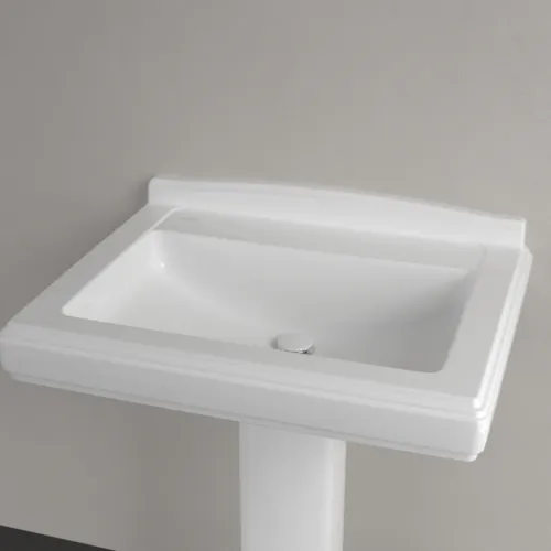 Bild von VILLEROY BOCH Hommage Waschbecken, 750 x 580 x 200 mm, Weiß Alpin CeramicPlus, mit Überlauf #7101A1R1