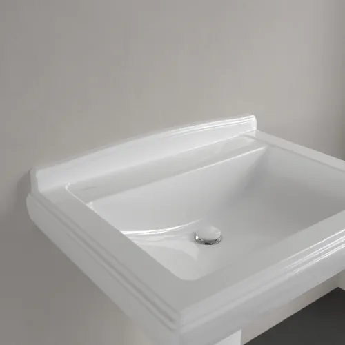 Bild von VILLEROY BOCH Hommage Waschbecken, 750 x 580 x 200 mm, Weiß Alpin CeramicPlus, mit Überlauf #7101A1R1