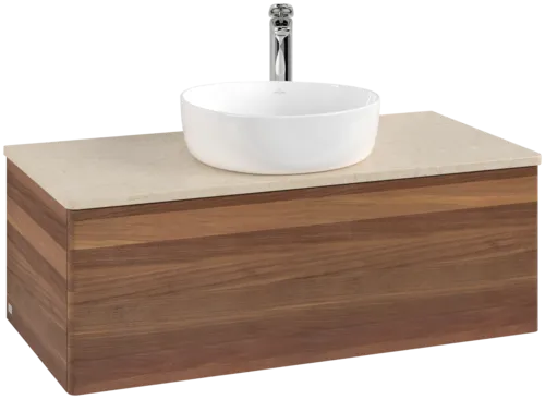 VILLEROY BOCH Antao Vanity unit, 1 pull-out compartment, 1000 x 360 x 500 mm, Front without structure, Warm Walnut / Botticino #K31053HM resmi