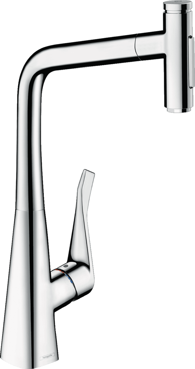 Bild von HANSGROHE Metris Select M71 Einhebel-Küchenmischer 320, Ausziehbrause, 2jet #73820000 - Chrom