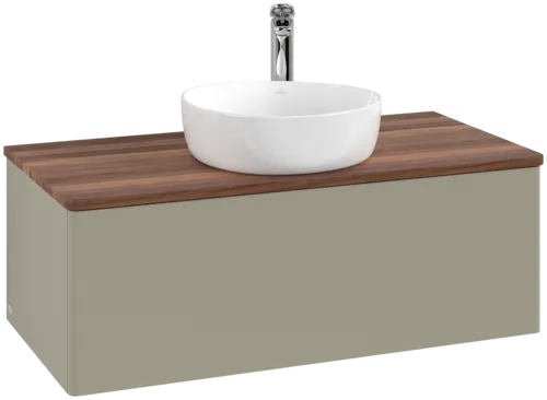 Obrázek VILLEROY BOCH Antao Vanity unit, 1 pull-out compartment, 1000 x 360 x 500 mm, Front without structure, Stone Grey Matt Lacquer / Warm Walnut #K31052HK