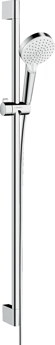 Зображення з  HANSGROHE Crometta Shower set 100 Vario EcoSmart 9 l/min with shower bar 90 cm #26538400 - White/Chrome