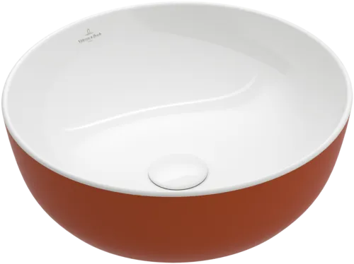 VILLEROY BOCH Artis Surface-mounted washbasin, 430 x 430 x 130 mm, Rust, without overflow #417943BCW8 resmi