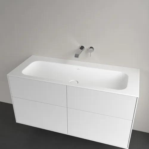 Bild von VILLEROY BOCH Finion Schrankwaschtisch, 1200 x 500 x 160 mm, Stone White CeramicPlus, ohne Überlauf #4164C3RW