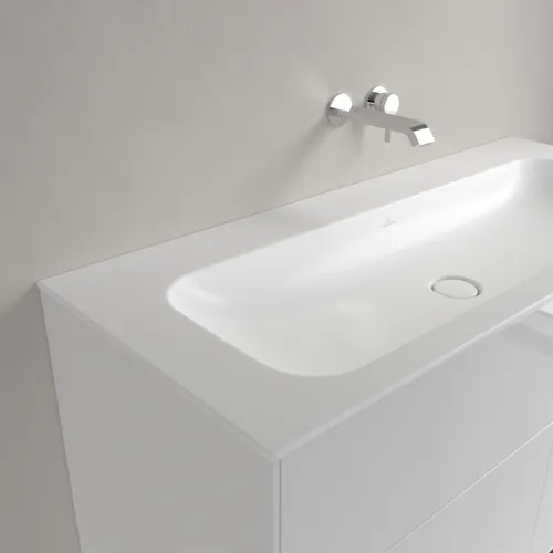 Bild von VILLEROY BOCH Finion Schrankwaschtisch, 1200 x 500 x 160 mm, Stone White CeramicPlus, ohne Überlauf #4164C3RW
