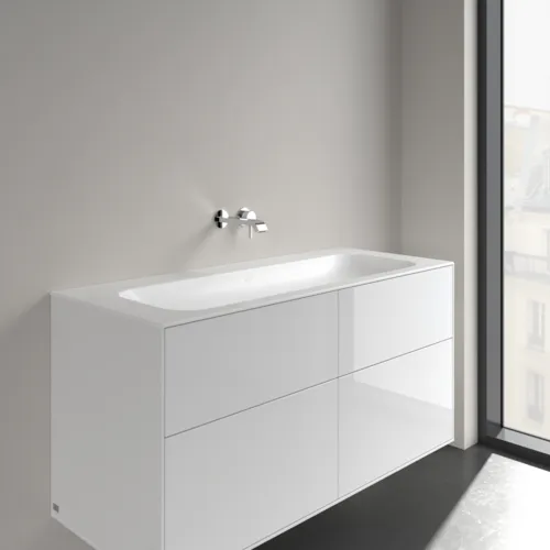 Bild von VILLEROY BOCH Finion Schrankwaschtisch, 1200 x 500 x 160 mm, Stone White CeramicPlus, ohne Überlauf #4164C3RW