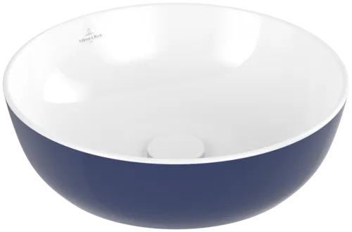 Picture of VILLEROY BOCH Artis Surface-mounted washbasin, 430 x 430 x 130 mm, Deep Ocean, without overflow #417943BCS4