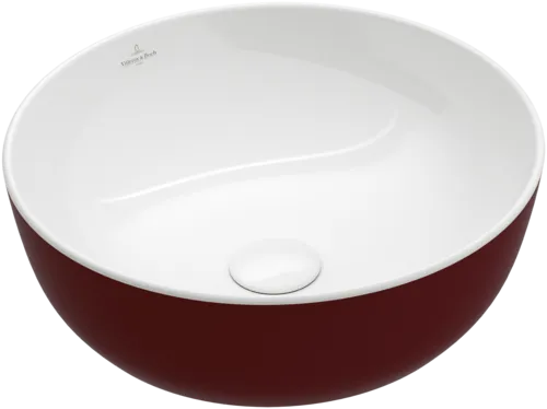 Picture of VILLEROY BOCH Artis Surface-mounted washbasin, 430 x 430 x 130 mm, Bordeaux, without overflow #417943BCS9