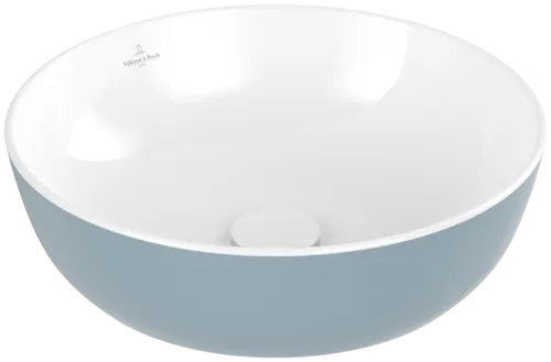 Зображення з  VILLEROY BOCH Artis Surface-mounted washbasin, 430 x 430 x 130 mm, Frozen, without overflow #417943BCS6