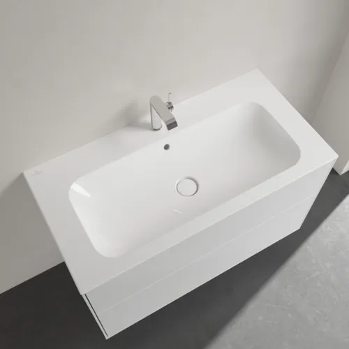 Bild von VILLEROY BOCH Finion Schrankwaschtisch, 1000 x 500 x 160 mm, Weiß Alpin CeramicPlus, mit verdecktem Überlauf #4164ABR1