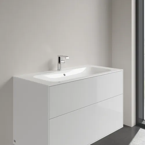 Bild von VILLEROY BOCH Finion Schrankwaschtisch, 1000 x 500 x 160 mm, Weiß Alpin CeramicPlus, mit verdecktem Überlauf #4164ABR1