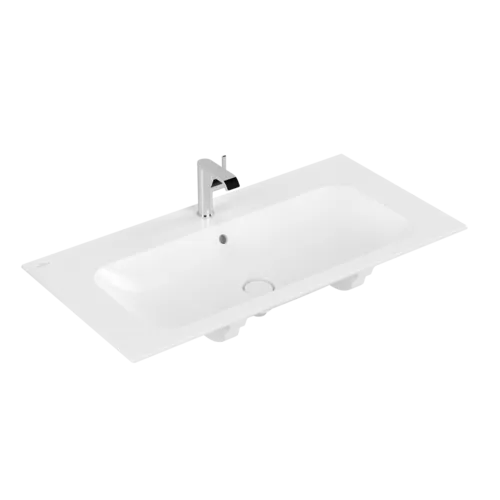 Зображення з  VILLEROY BOCH Finion Vanity washbasin, 1000 x 500 x 160 mm, Stone White CeramicPlus, with concealed overflow, unground #4164ABRW