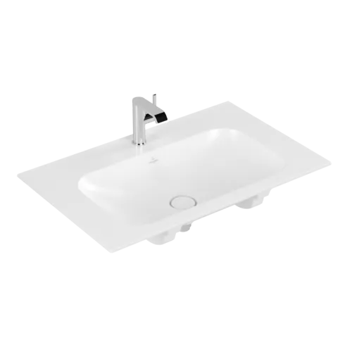 VILLEROY BOCH Finion Vanity washbasin, 800 x 500 x 160 mm, Stone White CeramicPlus, without overflow, unground #416481RW resmi