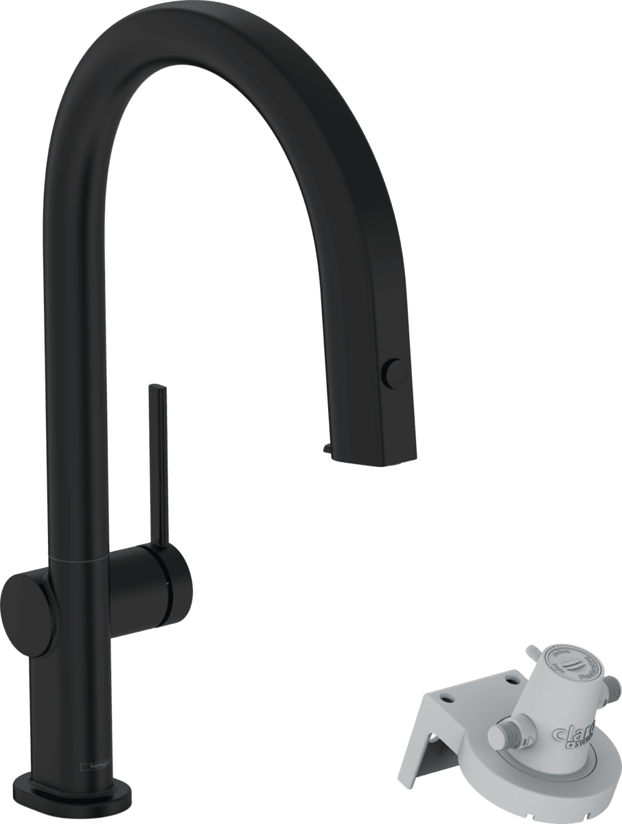HANSGROHE Aqittura M91 FilterSystem 210, Ausziehauslauf, 1jet, sBox #76826670 - Mattschwarz