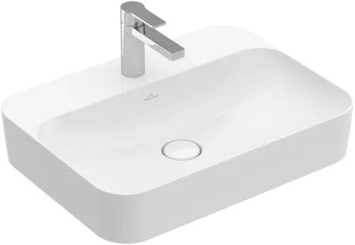 VILLEROY BOCH Finion Surface-mounted washbasin, 600 x 445 x 115 mm, White Alpin CeramicPlus, with concealed overflow #414264R1 resmi