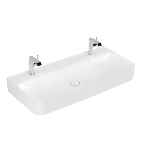 VILLEROY BOCH Finion Washbasin, 1000 x 470 x 165 mm, Stone White CeramicPlus, without overflow, ground #41681LRW resmi