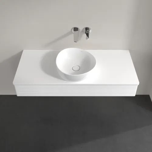 Bild von VILLEROY BOCH Antao Waschbeckenunterschrank, 1 Auszug, 1200 x 190 x 500 mm, Front mit Struktur, White Matt Lacquer / White Matt Lacquer #K10110MT