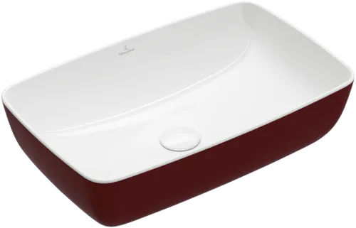 Picture of VILLEROY BOCH Artis Surface-mounted washbasin, 580 x 385 x 130 mm, Bordeaux, without overflow #417258BCS9