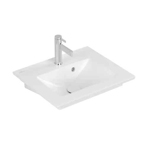 Bild von VILLEROY BOCH Venticello Handwaschbecken, 500 x 420 x 150 mm, Stone White CeramicPlus, mit Überlauf #412450RW