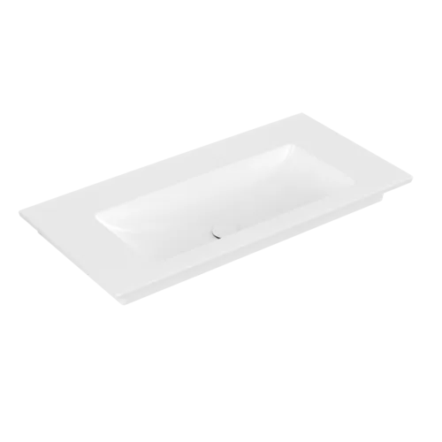 VILLEROY BOCH Venticello Vanity washbasin, 1000 x 500 x 170 mm, Stone White CeramicPlus, with overflow #4104AJRW resmi