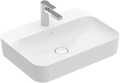 Зображення з  VILLEROY BOCH Finion Surface-mounted washbasin, 600 x 445 x 115 mm, White Alpin CeramicPlus, without overflow #414261R1