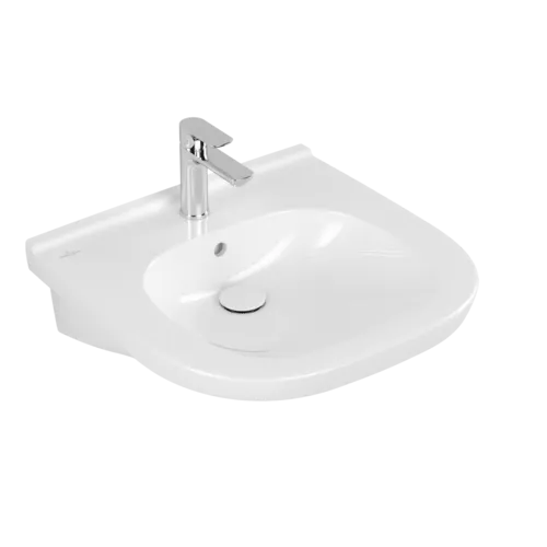 Bild von VILLEROY BOCH ViCare Waschbecken ViCare, 555 x 540 x 195 mm, Weiß Alpin CeramicPlus, mit Überlauf #411955R1